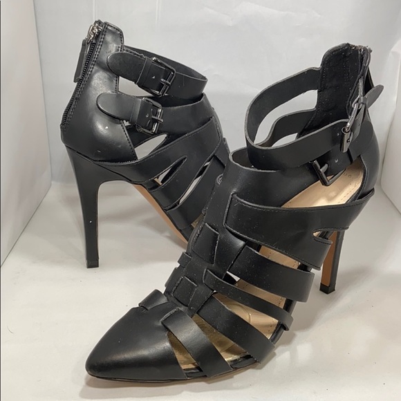 Zara Trafaluc Black Gladiators Heels 39 - Picture 2 of 8